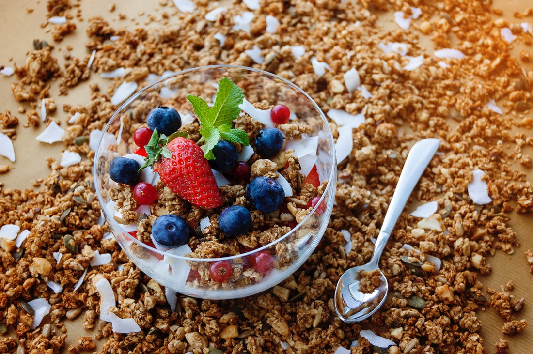 Atkins cereal with blueberries