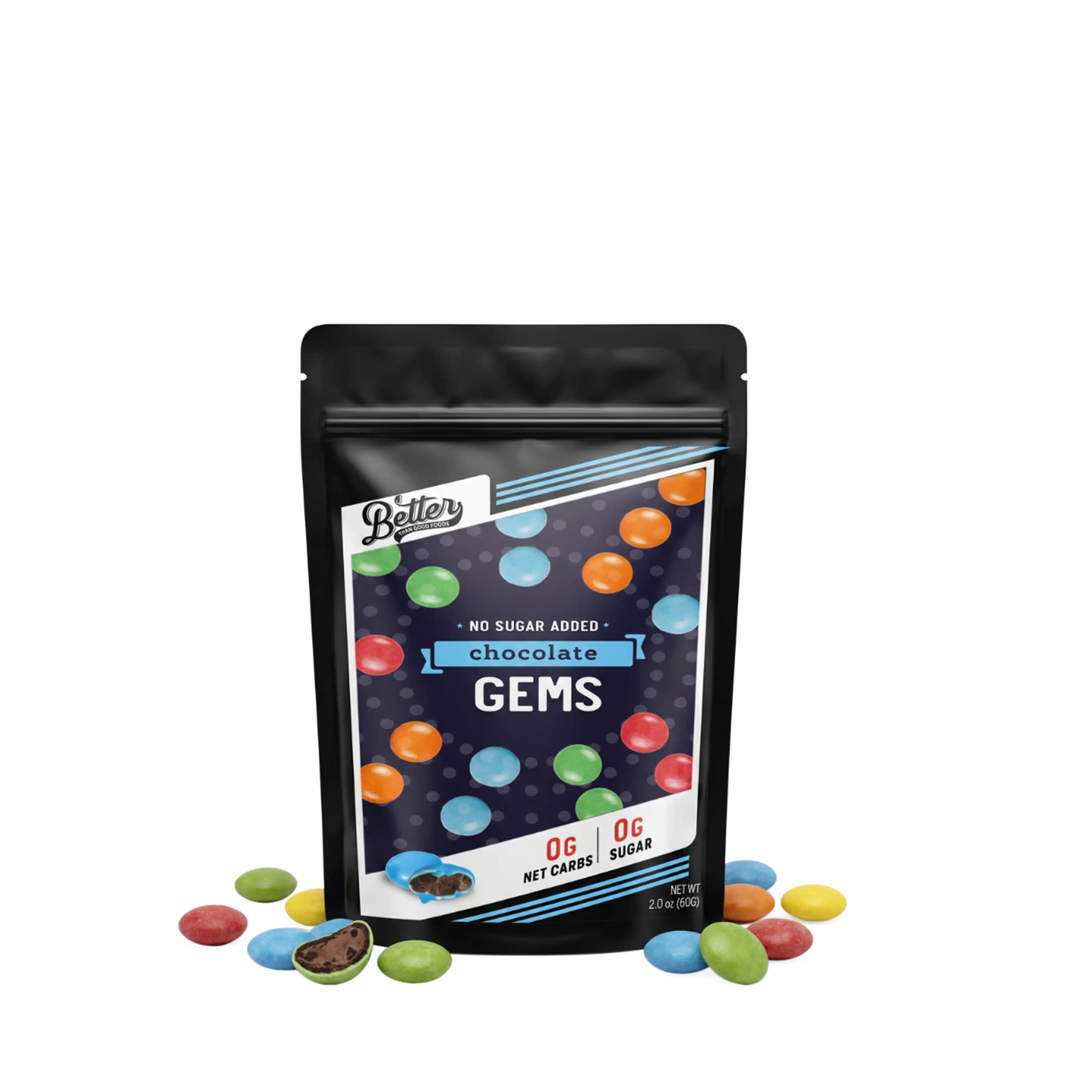 Keto Chocolate Gem's 2oz (M&M's 6pk)