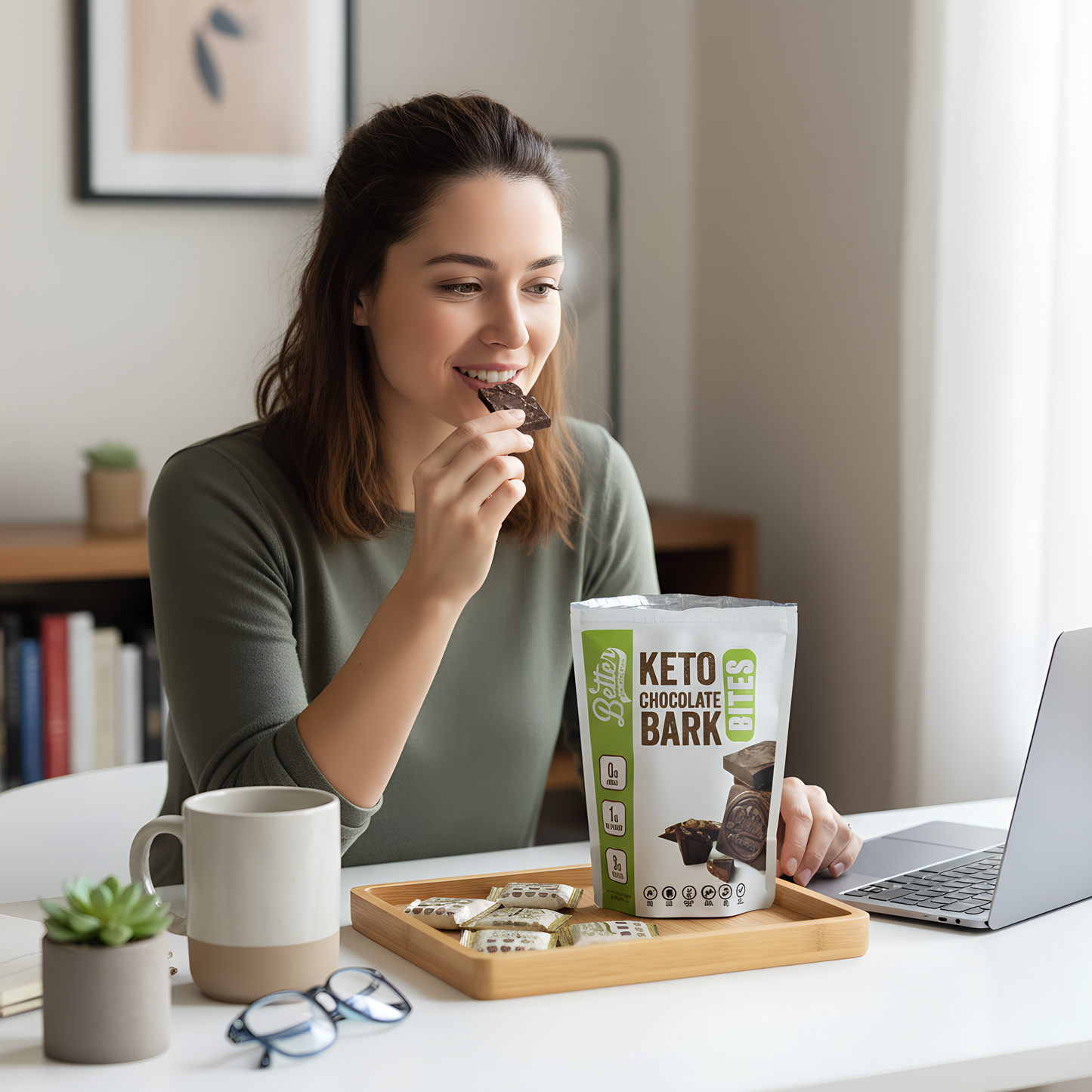 Keto Chocolate Bark Bites 3oz  (2pk)
