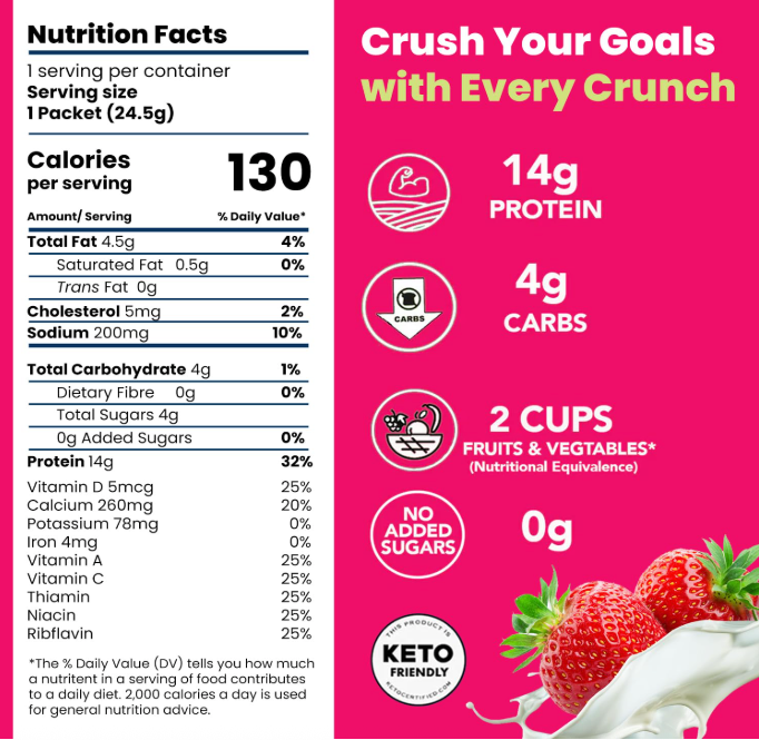 Strawberries & Cream Protein Crisps (12 Bags)