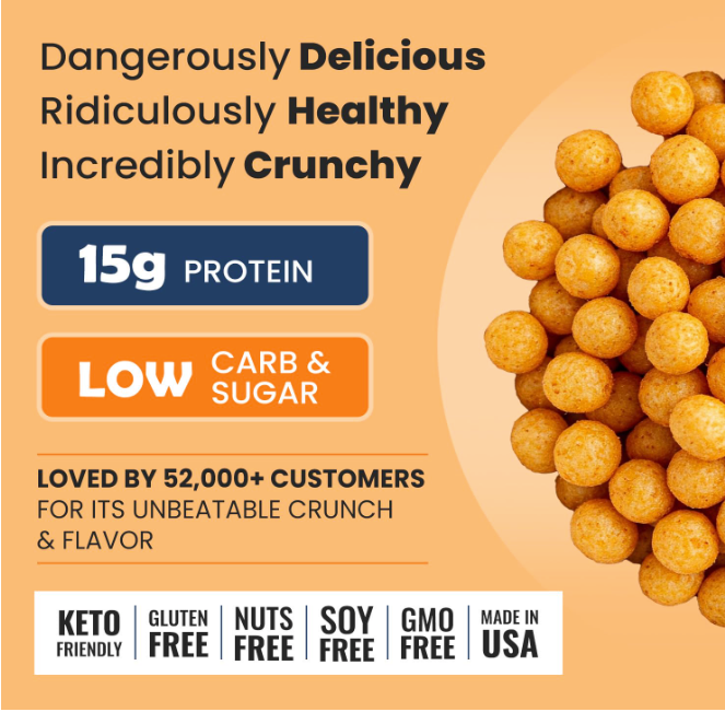 Baked Cheddar Protein Crisps (12 Bags)