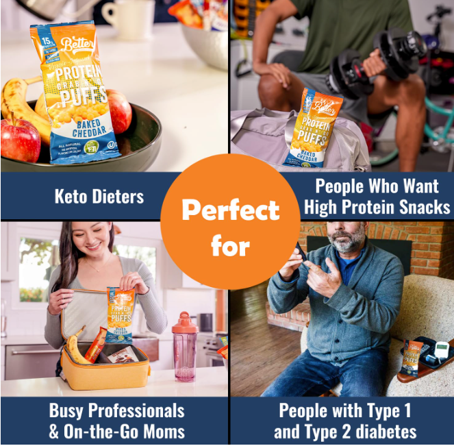 Baked Cheddar Protein Crisps (12 Bags)